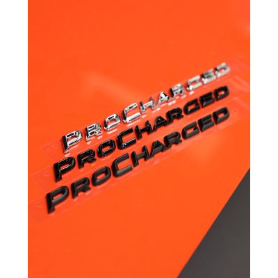 GLOSSY BLACK "PROCHARGED" BADGE