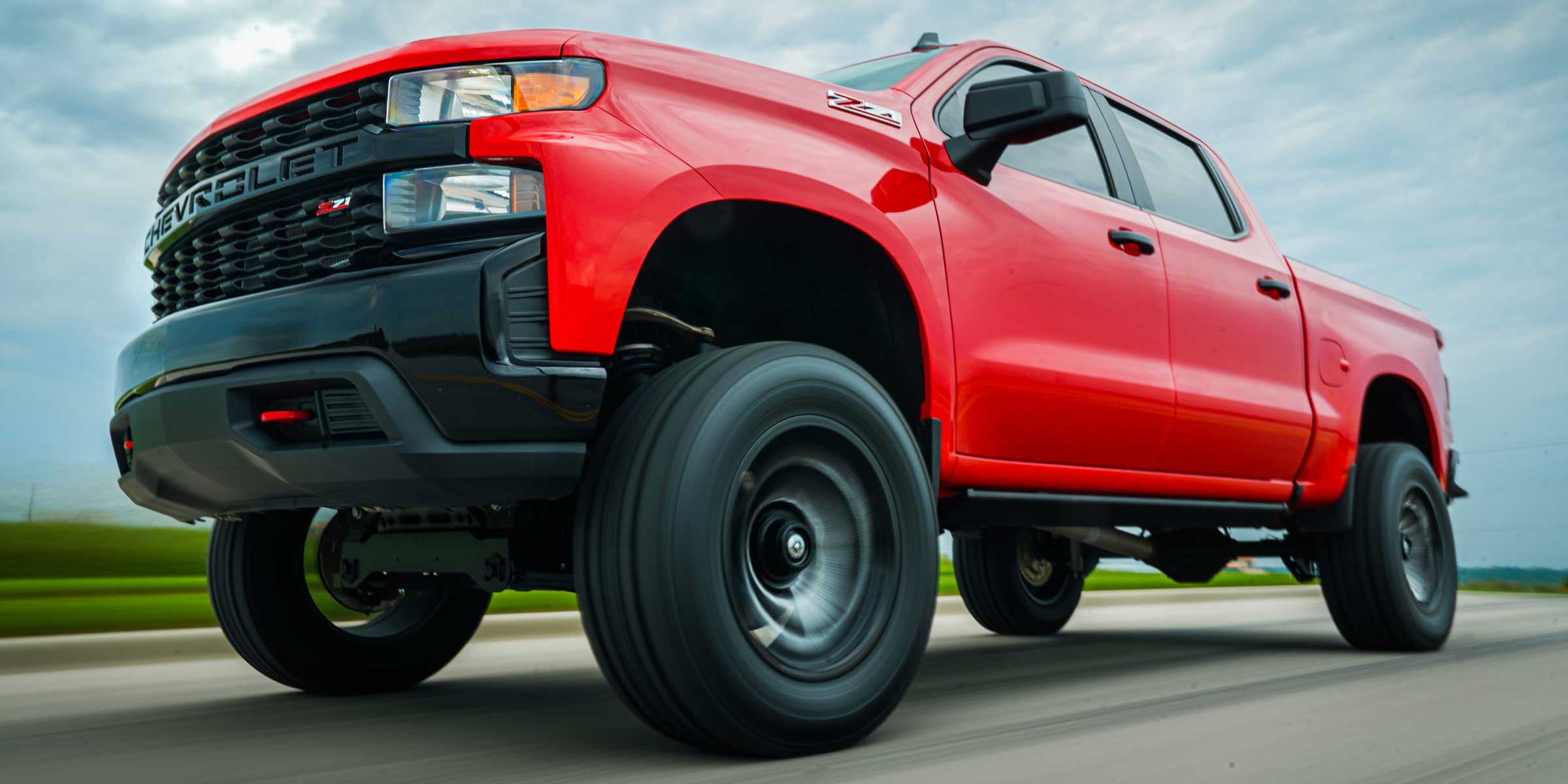 Red chevy truck