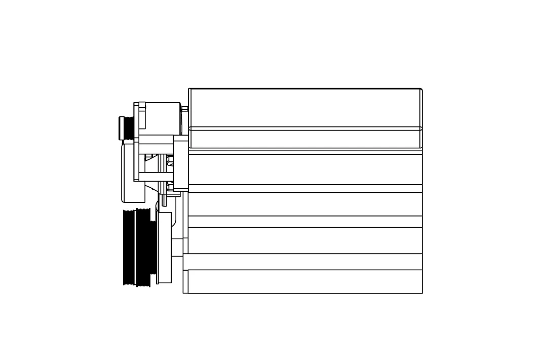 BBC Accessory Drive Kit, no blower, no A/C, no P/S, side view