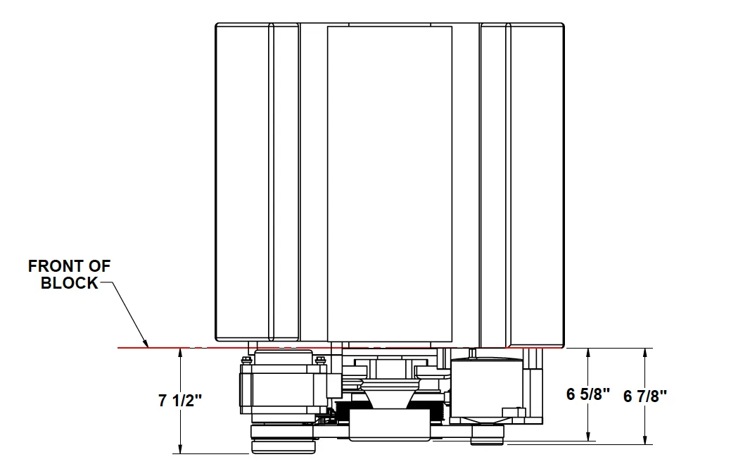 BBC Accessory Drive Kit, no blower, top view