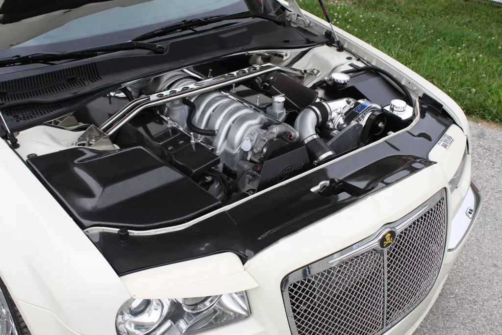 2007 ProCharged Chrysler 300 underhood white